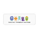 Search for monster return address labels Purple