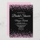 Search for pink black bridal shower invitations Girly