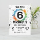 Search for boys 6th birthday invitations Modern