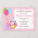 Recherche de de hibou fille anniversaire invitations Girl