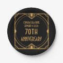Search for 70th wedding anniversary paper plates Gold