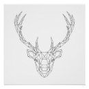 Search for geometric deer art Black