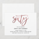 Search for foil 60th birthday invitations Sixty