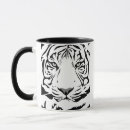 Search for black and white tiger mugs Abstract