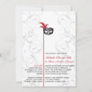 Search for masquerade wedding invitations Black