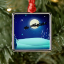 Search for flying santa ornaments Sleigh