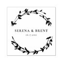 Search for save the date rubber stamps Wreath
