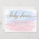 Search for pink and blue baby shower invitations Gold foil