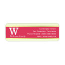 Search for red initial return address labels Typography