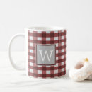 Search for plaid monogram mugs Rustic