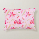 Search for bright watercolor pillows Red