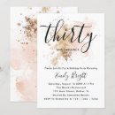 Search for pink and gold 30th birthday invitations Thirty