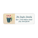 Search for mugs return address labels Candy cane