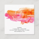 Recherche de aquarelle rose cartes visite Contemporain