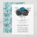Recherche de turquoise noir mariage invitations Élégant