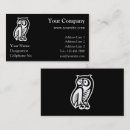 Recherche de hibou blanc cartes visite Illustration