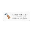 Search for blue teddy bear return address labels Birthday
