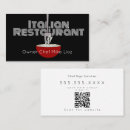 Recherche de restaurant italien cartes visite Pâtes