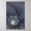 Recherche de fractale spirale posters Bleu