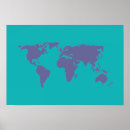 Search for blue world map posters Geography