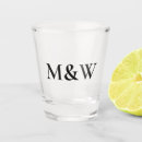 Search for bride and groom shot glasses Typography