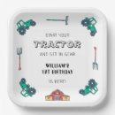 Search for farm birthday plates Start your tractor