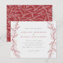 Search for red gray wedding invitations Autumn