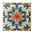 Search for blue and orange tiles Floral