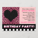 Search for pink cheetah birthday invitations Girl