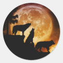 Search for pack of wolves stickers Moon