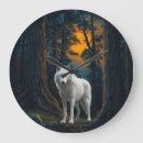 Recherche de loup et lune horloges Arbres