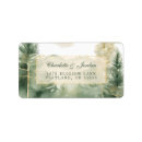 Search for outdoor wedding return address labels Pine trees