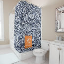Search for navy and orange shower curtains Abstract
