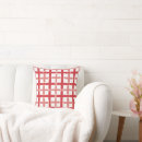 Search for red and white check pillows Plaid