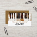 Recherche de pianist cartes visite Touches de piano