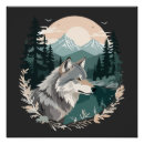 Recherche de loups sauvages posters Aquarelle