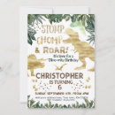Search for gold dinosaur invitations Boy