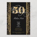 Search for chic 50th birthday invitations Gold