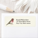 Search for songbird return address labels Watercolor