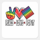 Search for peace and love stickers Colourful