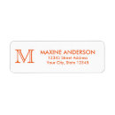 Search for classic monogram return address labels Initial