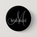 Search for monogram wedding buttons Black