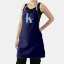 Search for navy blue monogram aprons Elegant