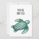 Search for cartoon turtle invitations Green