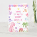 Recherche de dinosaur thank you cards Fille