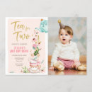 Search for tea for 2 birthday invitations Pink and gold