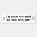 Search for breast cancer awareness bumper stickers Women