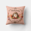 Search for cute hedgehog pillows Thanksgiving