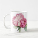 Search for pink peony mugs Watercolor floral