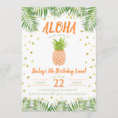 Recherche de luau anniversaire invitations Ananas